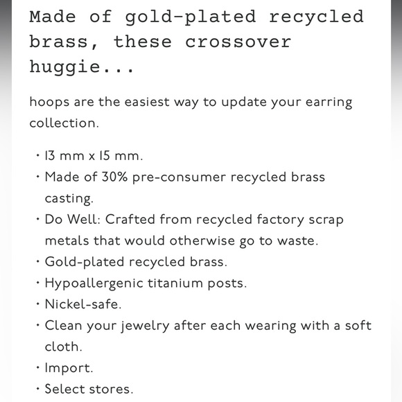 Madewell crossover huggie earrings - Picture 4 of 4